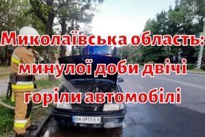 Николаевская область: за прошедшие сутки дважды горели автомобили