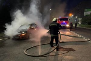У Києво-Святошинському районі загорівся автомобіль "Chevrolet Aveo"
