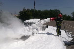 У Миколаївській області рятувальники загасили ВАЗ-2104 що загорівся від короткого замикання