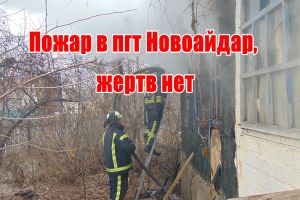 Пожежа в смт Новоайдар, жертв немає