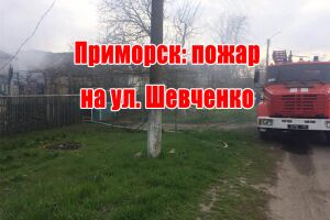 Приморськ: пожежа на вул. Шевченка