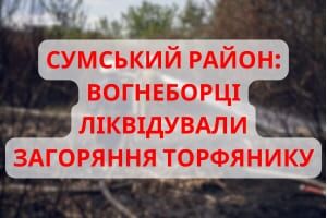 Сумський район: вогнеборці ліквідували загоряння торфянику