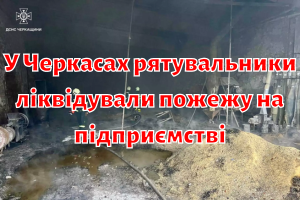 У Черкасах рятувальники ліквідували пожежу на підприємстві