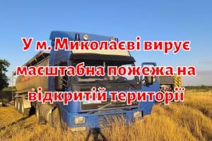 У м. Миколаєві вирує масштабна пожежа на відкритій території