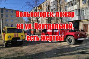 Вольногорск: пожар на ул. Центральной, есть жертвы