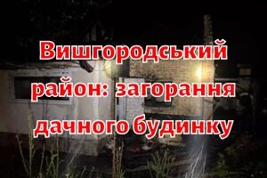 Вишгородський район: рятувальники ліквідували загорання дачного будинку