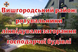 Вышгородский район: спасатели ликвидировали возгорание хозяйственного здания