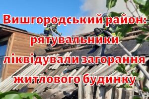 Вишгородський район: рятувальники ліквідували загорання житлового будинку