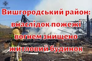 Вышгородский район: в результате пожара огнем уничтожен жилой дом