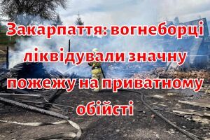 Закарпаття: вогнеборці ліквідували значну пожежу на приватному обійсті