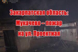 Закарпатська область: Мукачево - пожежа на вул. Проектна