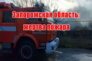 Запорожская область: жертва пожара