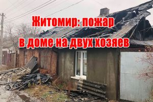 Житомир: пожар в доме на двух хозяев