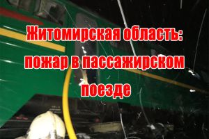 Житомирская область: пожар в пассажирском поезде