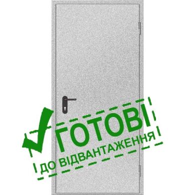 Двери противопожарные металлические глухие ДМП ЕІ60-1-2100х1000 прав., (самодоводящая петля) фото 1