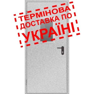 Двері протипожежні металеві з склінням ДМП ЕІ60-1-2100х900 лів., ЄвроСтандарт фото 1