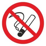 Знак Забороняється палити d-150 с-к плiвка фото 1