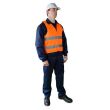 Жилет сигнальний з горизонтальними світловідбивними стрічками розмір L фото 1