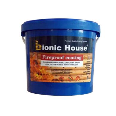 Огнезащитная краска для древесины «Fireproof coating» 5 кг фото 1