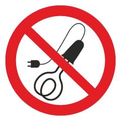 Знак Забороняється користуватися електронагрівальними приладами d-250 пластик ПВХ фото 1