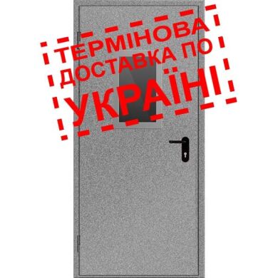 Двері протипожежні металеві з склінням ДМП ЕІ60-1-2100х1050 лів., ЄвроСтандарт фото 1