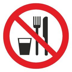 Знак Прием пищи запрещен d-250 мм пластик ПВХ фото 1
