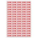 Знак Напруга 220 вольт 10*20 с-к пленка лист А4 с-к плiвка фото 1