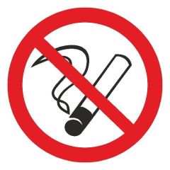 Знак Забороняється палити d-150 пластик ПВХ фото 1
