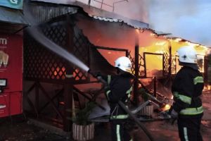 Миколаївська область: вогнеборці ліквідували пожежу в кафе