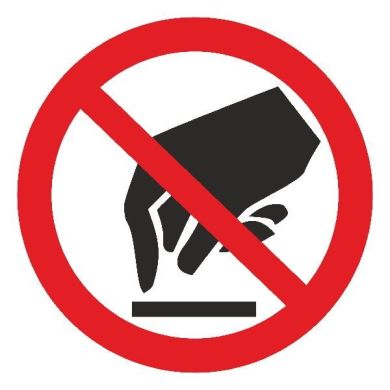 Знак Запрещается прикасаться d-250 мм пластик ПВХ фото 1