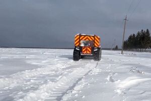 Снегоболотоход &laquo;Богун&raquo; помог энергетикам восстановить свет в отдаленных селах Прикарпатья