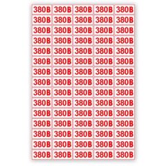 Знак Напряжение 380 вольт 10*20 с-к пленка лист А4 с-к пленка фото 1