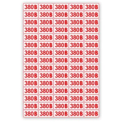 Знак Напряжение 380 вольт 10*20 с-к пленка лист А4 с-к пленка фото 1