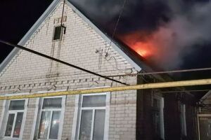В Запорожье во время ночного пожара спасатели вывели из огня 65-летнего мужчину